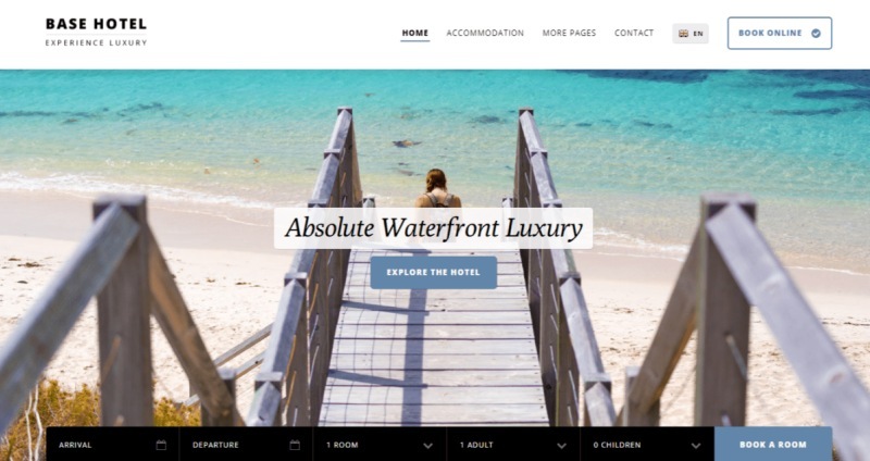 Thiết kế website du lịch màu xanh dương mang lại cảm giác thư giãn, yên bình