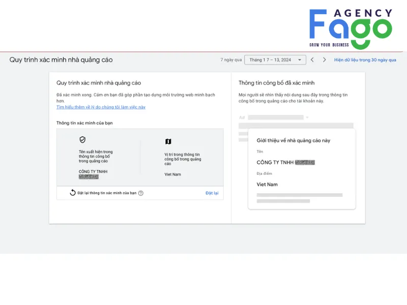 Hướng dẫn chi tiết quy trình xác minh nhà quảng cáo Google Ads