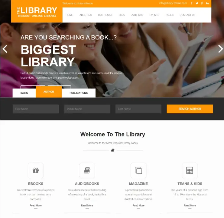 website quản lý thư viện