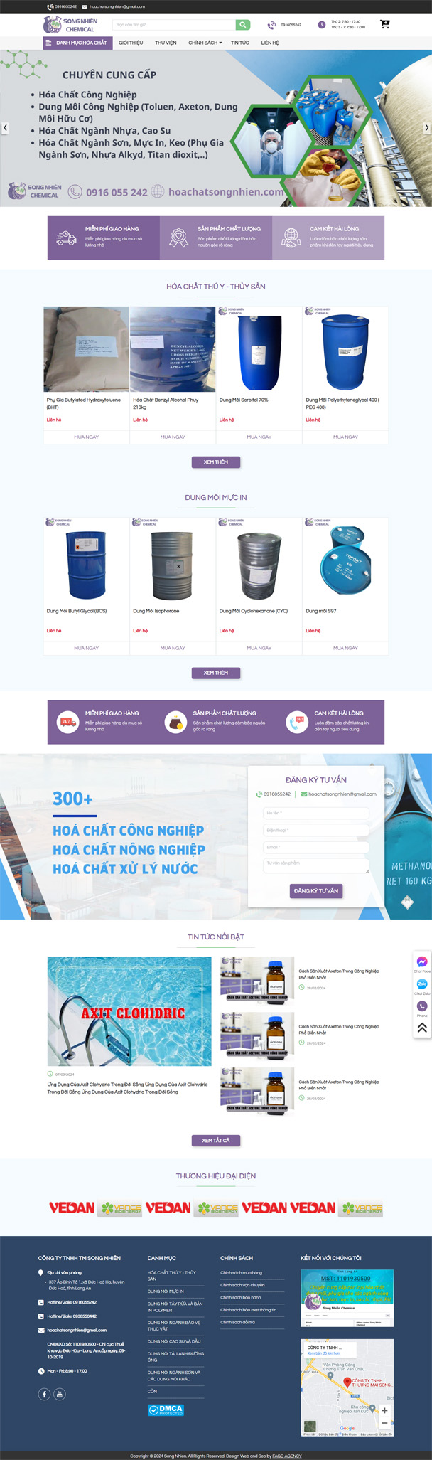 [hoachatsongnhien] Thiết Kế Website Ngành Hóa Chất Đẹp, Thu Hút Và Chuyên Nghiệp