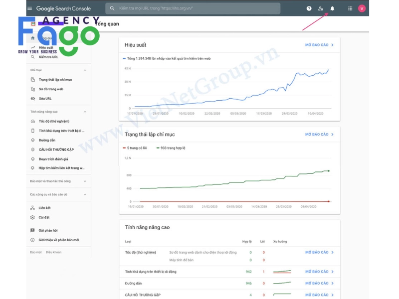 hướng dẫn sử dụng google search console