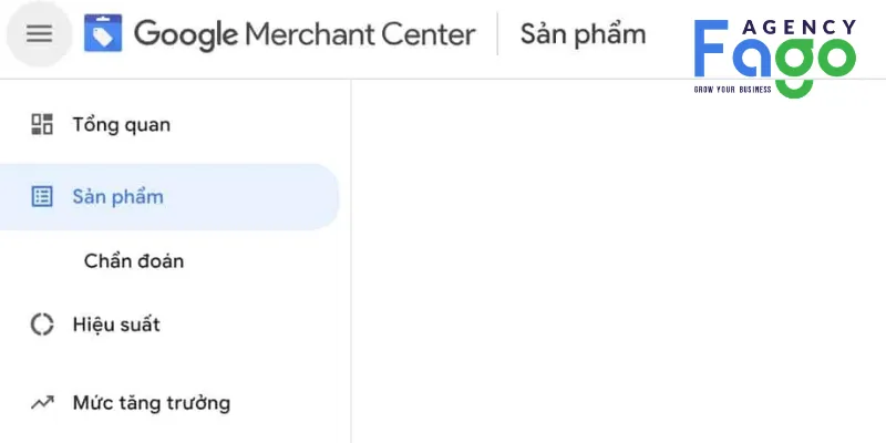 Bấm vào trình đơn thả xuống → Và chọn Sản phẩm
