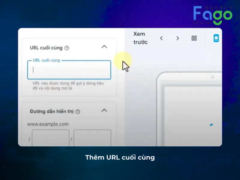 Thêm URL cuối cùng