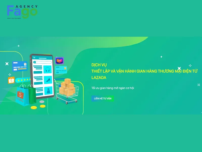 Dịch vụ xây dựng và vận hành gian hàng Lazada chuyên nghiệp
