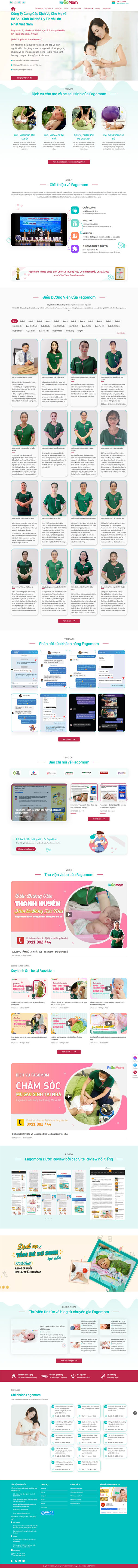 [fagomom] Thiết Kế Website Chăm Sóc Mẹ Và Bé Đẹp, Thu Hút Và Chuyên Nghiệp