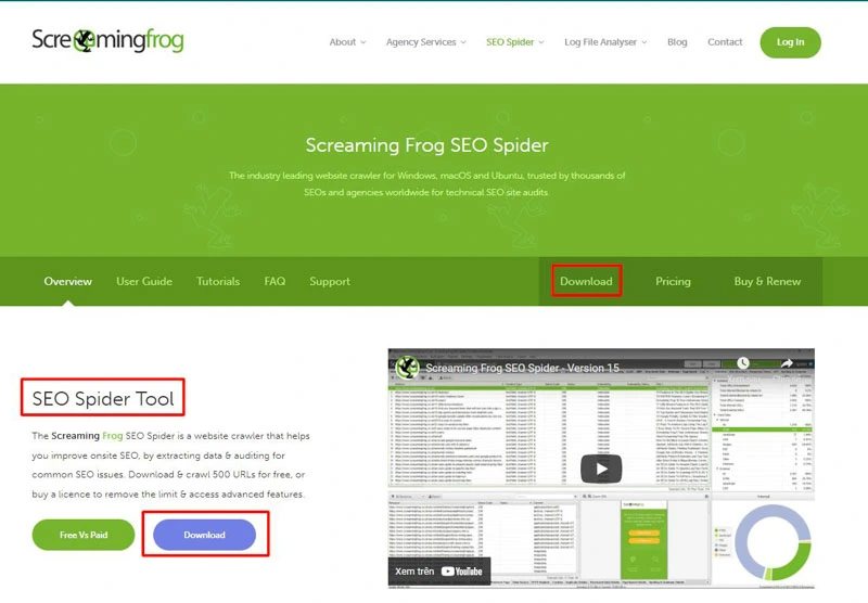 Cách tải nhanh Screaming Frog