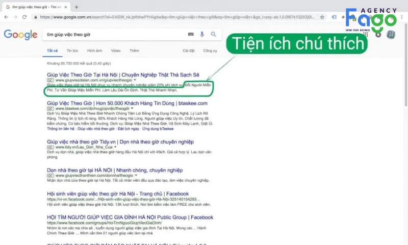 Tiện ích chú thích (Callout Extensions)