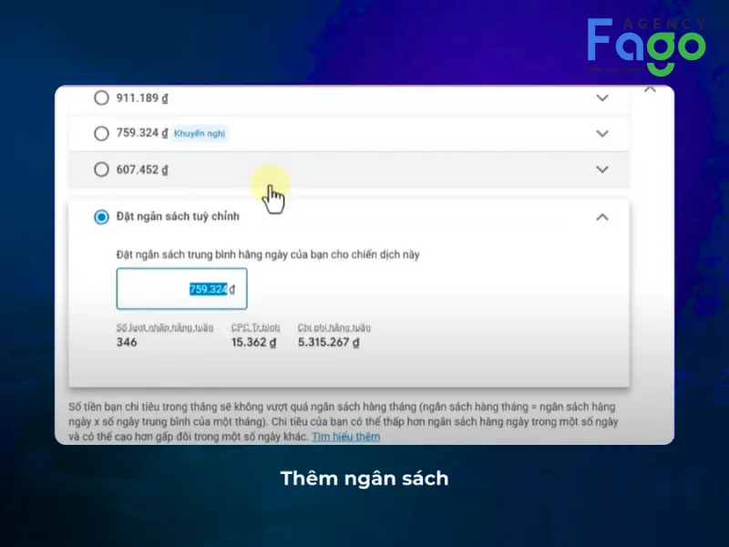 Thêm ngân sách