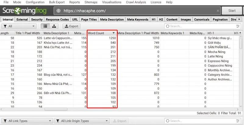 Xử lý nội dung mỏng với tính năng Word Count
