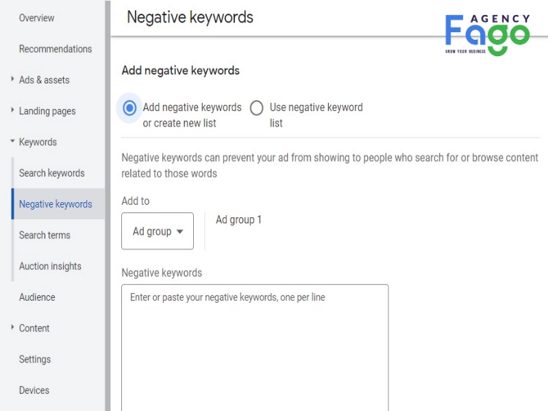 Đối sánh phủ định (Negative Match)