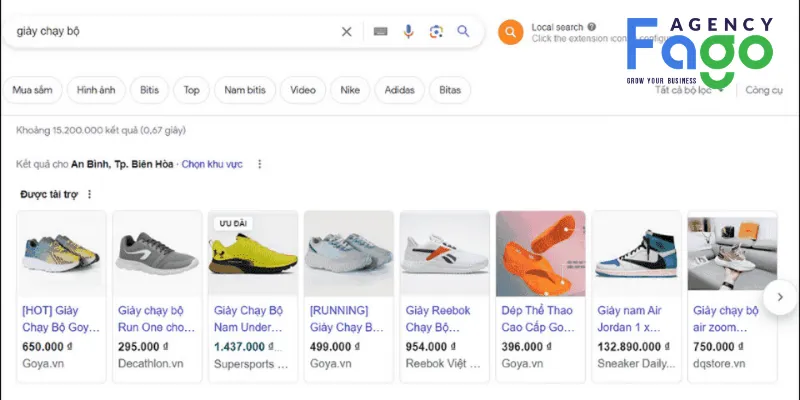 GMC hiển thị trên Google tìm kiếm