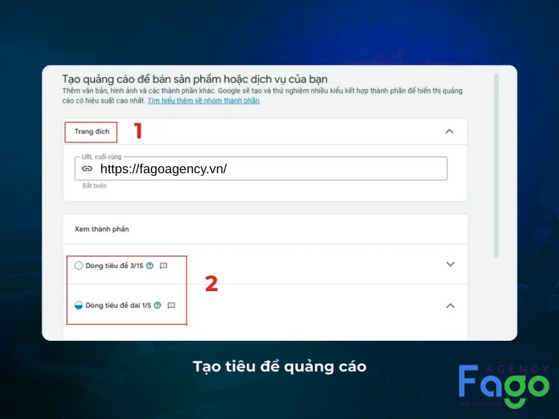 Thiết lập chiến dịch ban đầu