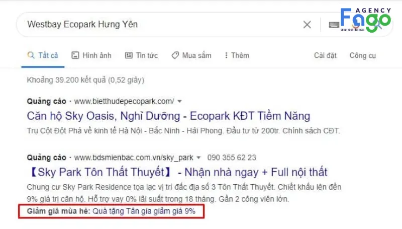 Tiện ích khuyến mãi (Promotion Extensions)