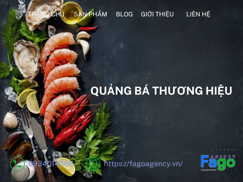 Quảng bá thương hiệu với thiết kế website thủy hải sản