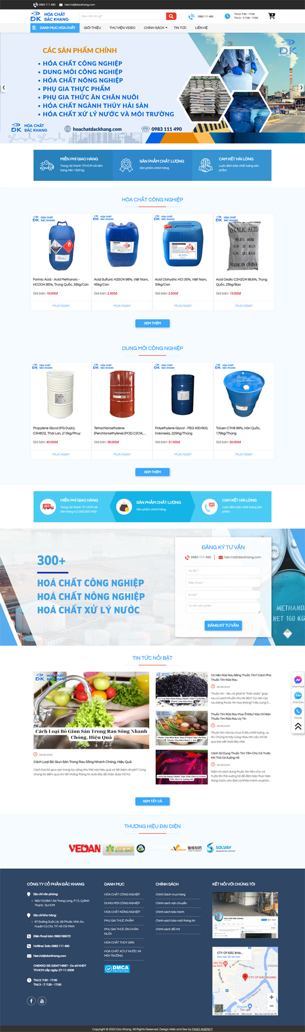 [hoachatdackhang] Thiết Kế Website Hóa Chất Đẹp, Thu Hút Và Chuyên Nghiệp