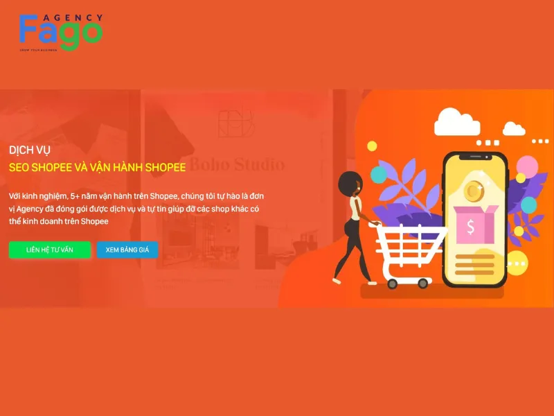 Dịch vụ SEO Shopee và vận hành gian hàng cam kết KPI tại Fago Agency