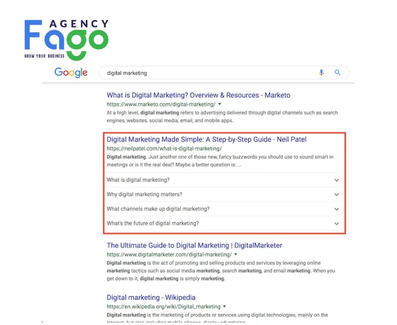 Ví dụ về Schema FAQ 