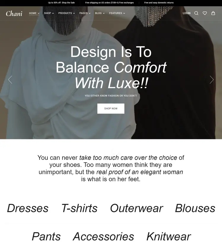 thiết kế website thời trang