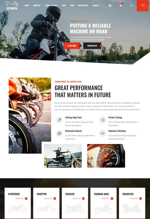 thiết kế website xe máy