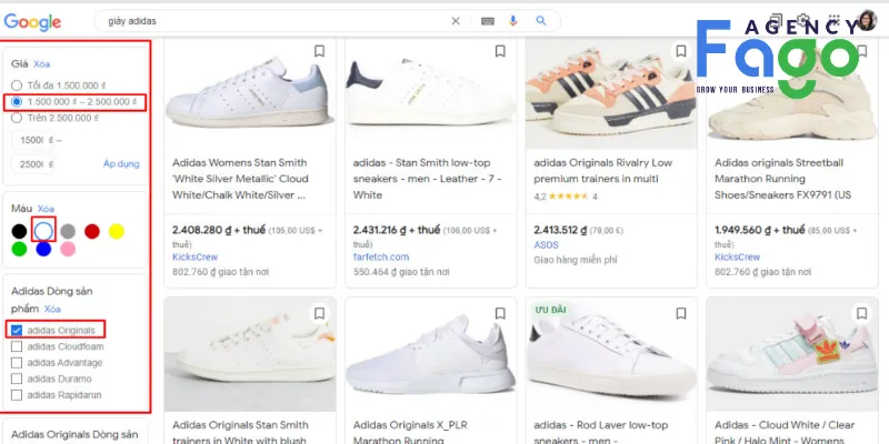 GMC hiển thị trong Google Shopping