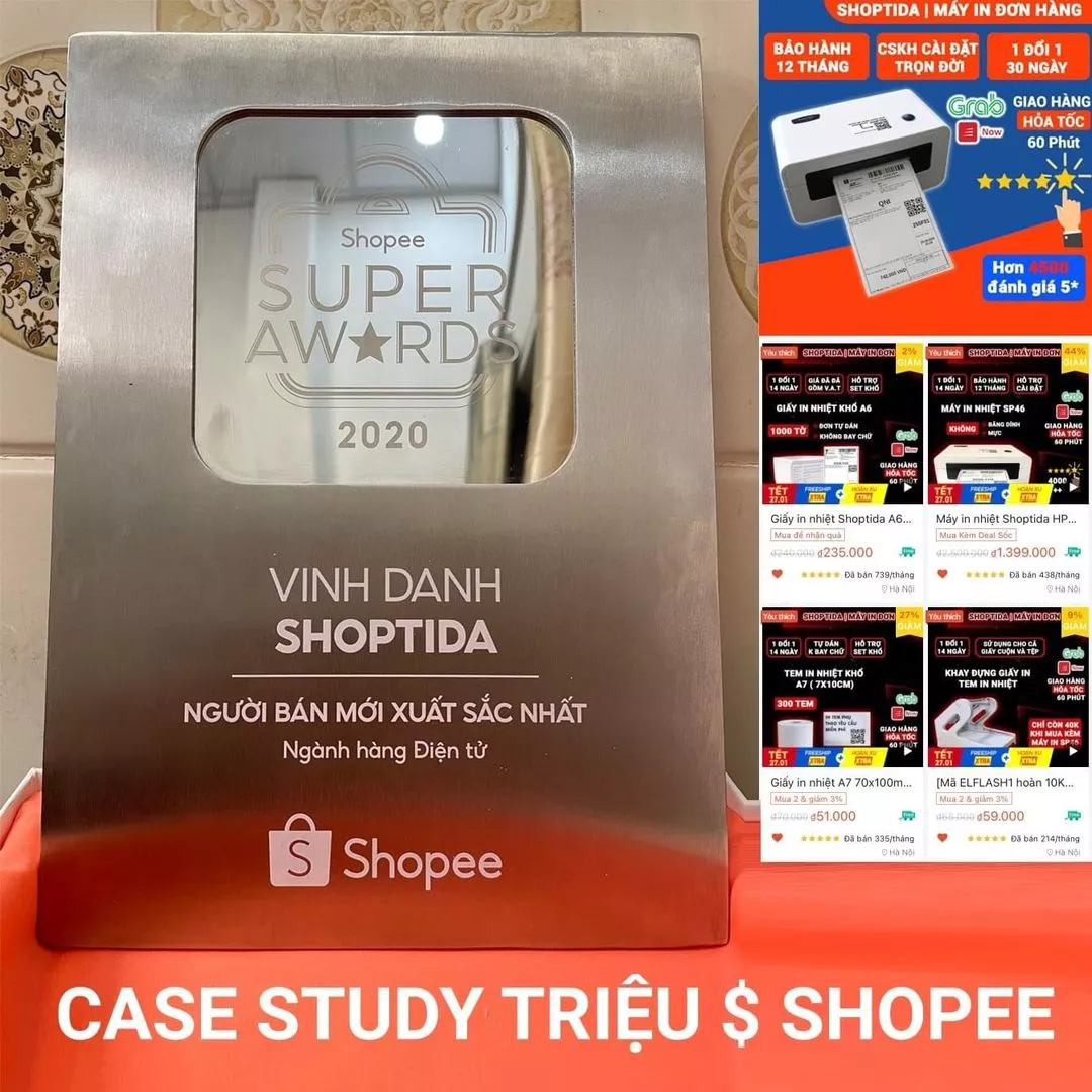 [Case study] Shoptida kiếm 1 triệu đô doanh thu từ kênh Shopee