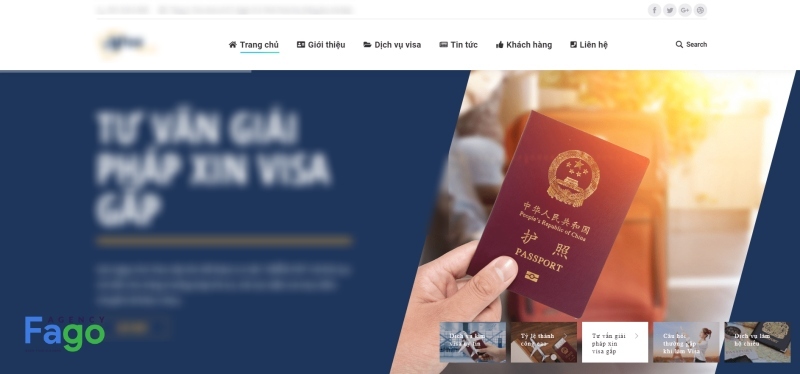 Các trang web về dịch vụ làm visa đều không được phép quảng cáo
