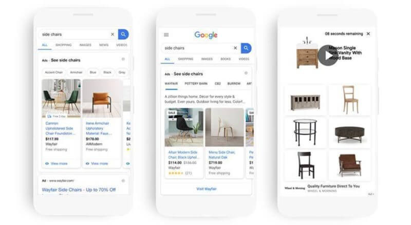 Hiển thị ngành nội thất nhờ Google Smart Shopping