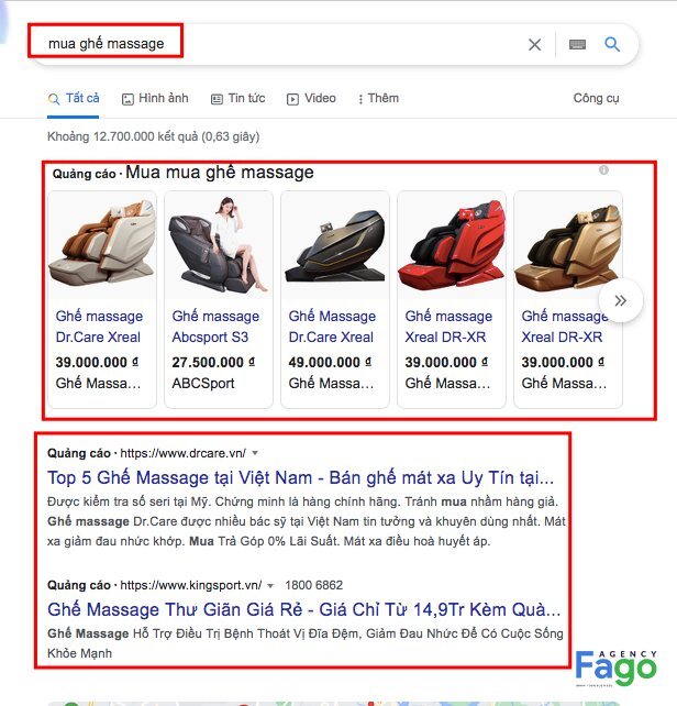 Vị trí quảng cáo Google Ads được xác định dựa phải trên nhiều yếu tố 